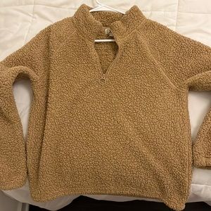 Quarter zip Teddy Sherpa sweatshirt
